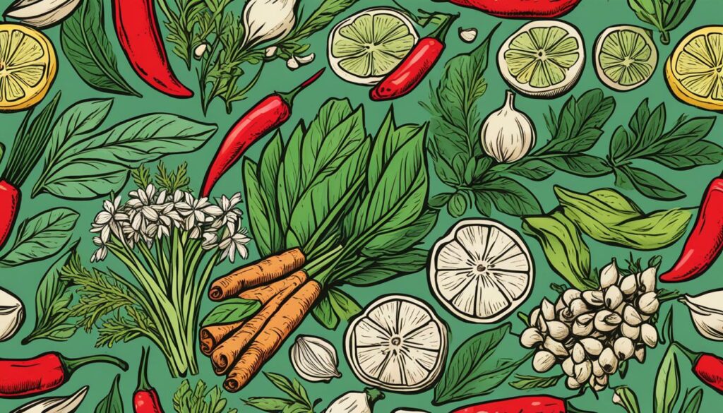 Zutaten der thailändischen Küche Zutaten der thailändischen Küche