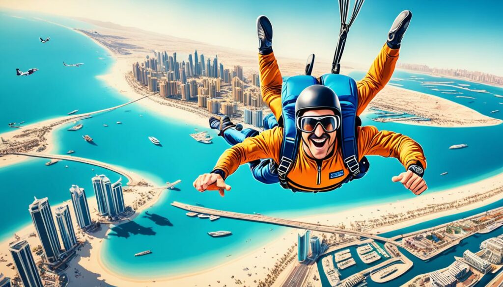 Fallschirmspringen über Dubai Fallschirmspringen über Dubai